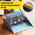 thumbnail image 7 of COFEST 90° Foldable Dustpan and Broom Set, 180° Rotatable Broom Head for Easier Cleaning, Hair and Dirt Scraper Dustpan with Large Capacity Blue, 7 of 7