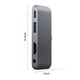 thumbnail image 2 of Homoyoyo Adaptador USB-C Con Carga Pd 30W Y USB 3.0 Más Jack 3.5mm Para Laptop, 2 of 8