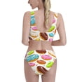 thumbnail image 3 of Picia Color Donut Women's High Waisted Bikini Scoop Neck Swimsuit Two Pieces Bathing Suit-Medium, 3 of 8