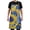 Blue Yellow Sunflowers, variant on Unicorn Flower Leaf Kitchen Apron with 2 Pockets Adjustable waterproof Cooking Aprons for Women Men Chef