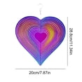 thumbnail image 2 of Hilandero de viento con forma de corazón decoración de metal para exteriores colgante para jardín (20*288 cm) plateado, 2 of 2