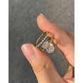 thumbnail image 2 of Jewelerix Oval Brilliance Moissanite Ring with Elegant Double Band, Vermeil Engagement Ring, Wedding Ring for Her, 2 of 4