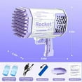 thumbnail image 7 of Bubble Gun Rocket Bubbles Machine with Lights/Bubble Solution, Bazooka 69 Holes Bubbles Machine Kids Toys for Boys Girls Age 3+ Years Old, 7 of 7