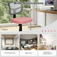 thumbnail image 5 of Costway Armless Office Chair Adjustable Swivel Computer Mesh Desk Chair Pink, 5 of 11