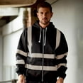 thumbnail image 4 of ZHaobin Zippered Hoodie High Visibility Reflective Safety Hoodie for Night Shift Workers 360 Degree Reflective Zones Hoodie for Running (Orange,M), 4 of 7