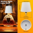 thumbnail image 4 of ERDS-Wireless Bottle Lamp, Portable Metal LED Wireless Bottle Lamp with 3 Color Light Dimming, Rechargeable Wine Bottle Light Head, Waterproof Touch Table Lamp for Room Bar Party Decor, White, 4 of 4