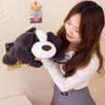 thumbnail image 6 of VISALY Dog Plush Border Collie Stuffed Animals Cute Plushies Toy Soft Puppy Gifts for Kids Dark Grey 11.8 inch, 6 of 7