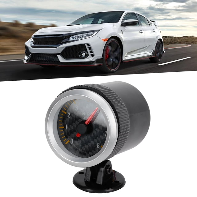 Medidor de RPM, tacómetro de 52 mm/2,05 pulgadas, tacómetro de 0 a 8000 RPM, medidor de minutos de tacómetro, rendimiento finamente ajustado