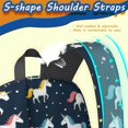 thumbnail image 5 of Unicorn and Star Black Pattern 17" Waterproof Oxford School Backpacks for Teens, S-Shape Padded Straps, for School, Travel, Hiking, Camping, 5 of 5