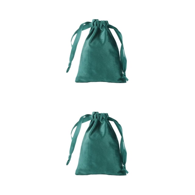 Inteprter Bolsas de joyería súper suaves, bolsas con cordón ecológicas, fáciles de usar, duraderas y que ahorran espacio, protegen los rojo negruzco 2Conjunto