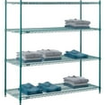 thumbnail image 2 of Nexel 5 Tier Wire Shelving Starter Unit, 60"W x 18"D x 86"H, Green Epoxy Finish, 2 of 4