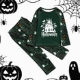 thumbnail image 2 of TOWED22 Kids Halloween Print Pajama Set, Long Sleeve Crew Neck Sleepwear with Pants, Soft Matching Family Holiday Outfit,14 Y, 2 of 7