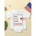 thumbnail image 2 of 4th of July Newborn Infant Baby Boy Girl Romper USA Print Short Sleeve Onesie Bodysuits Independence Day Clothes, 2 of 9