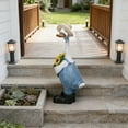 thumbnail image 3 of DAMAI 11.8inch Garden Goose Statue Resin Couple Geese Figurines Holding a Colorful Flower Basket Weatherproof Cute Animal Sculpture for Outdoor Lawn Patio Porch Housewarming (Blue), 3 of 6