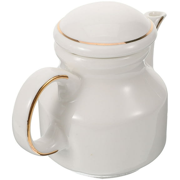 Vinegar Pot Seasoning Kitchen Supply Ceramics Olive Oil Dispenser Bottle Sauce White