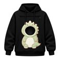 thumbnail image 6 of CUZIBR Pet Cuddle Pouch Hoodie Women'S Oversized Hoodies Cartoon Animal Hooded Long Sleeve Lovely Daily Tops,Black,XXL, 6 of 6