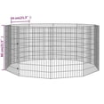 thumbnail image 2 of vidaXL Free Range Animal Enclosure 10-Panel 21.3"x31.5" Galvanized Iron, 2 of 7