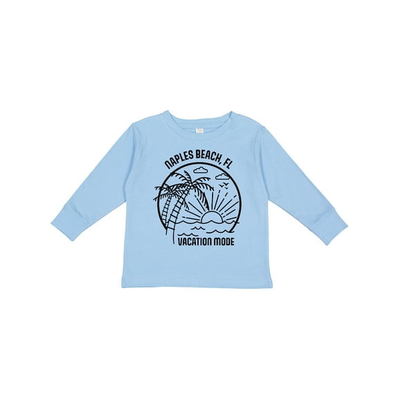 Inktastic Summer Vacation Mode Naples Beach Florida Boys or Girls Long Sleeve Toddler T-Shirt
