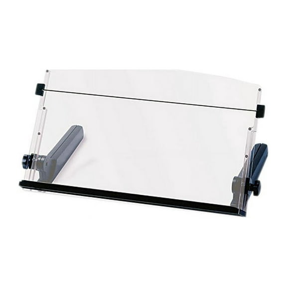 3M DH640 In-Line Freestanding Copyholder, Plastic, 300 Sheet Capacity, Black/Clear