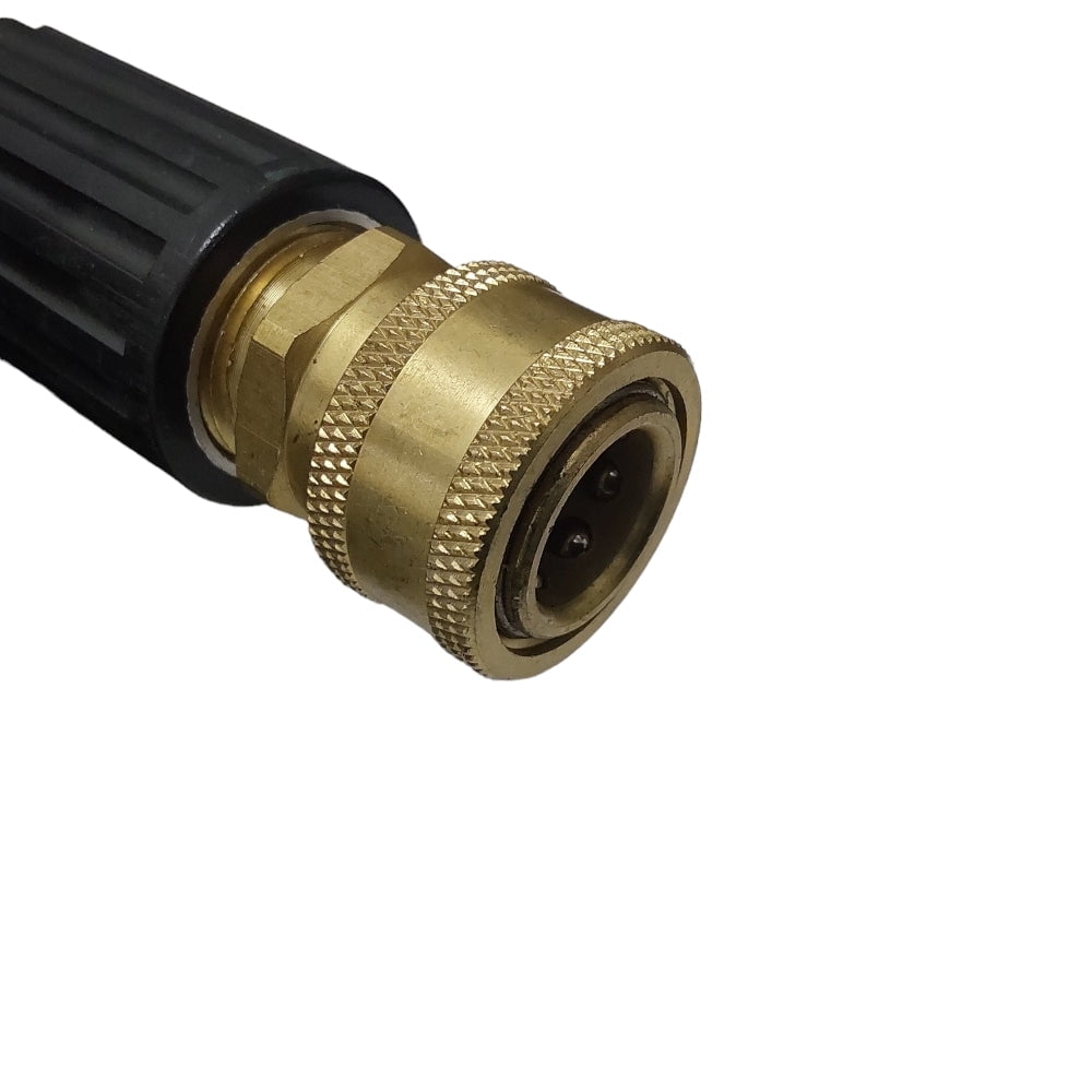 Proven Part 3/8" Female-M22 Brass, Quick Connect Coupler Plug 3/8" Steel Plug X M22 Male Threads and 25' 1/4" M22 x M22 3200 PSI Hose