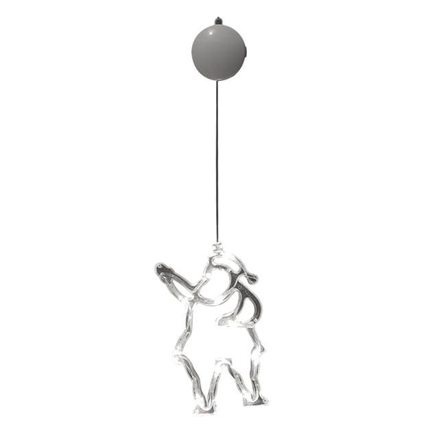 Agiferg LED Sucker Lights Christmas Tree Bells Snowflake Elk Window Decorations Lights
