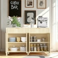 thumbnail image 4 of 55" Fluted Buffet Cabinet, Sideboard Buffet Cabinet with Storage &Drawers&Shelves, Modern Kitchen Buffets Storage Cabinets, 4 of 6