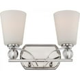 thumbnail image 2 of Connie 2 - Light Polished Nickel  Glass Wall Sconce, 2 of 2