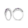 thumbnail image 3 of 1/2 Carat (Ctw) Natural Amethyst and Diamonds Ring 1/4 Carat (Ctw) in 14K White Gold, 3 of 5