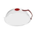 thumbnail image 5 of Fresh Keeping Cover Microwave Heating Cover High Temperature Resistance Anti Splatter 10.23" Microwave Plate Cover for grill Red PC, 5 of 8