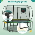 thumbnail image 2 of 12FT Trampoline for Kids with No-gap Design, SHINPT Outdoor Trampoline with Basketball Hoop, 12FT Kids Trampoline with 1200LBS Capacity, Big Trampoline Outdoor for Backyard, Large Trampoline Outdoor, 2 of 8