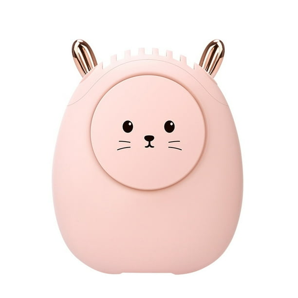 Yuarrent portátil perezoso colgante mini ventilador de cuello enfriamiento personal manos libres recargable deportes al aire libre plástico enfriador Accesorios para electrodomésticos Rosado Yuarrent HA064489-03B