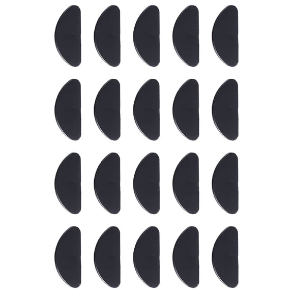 GJX 25 Pairs Silicone Anti Nose Pads Lift Increase Pads for Glasses Eyeglass Sunglasses Eyewear (Black)