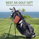 thumbnail image 5 of Laklulu Regalos de golf para hombres y mujeres, juego de accesorios de golf con estuche de alta gama, pelotas de golf, telémetro, tees de golf, cepillo, cuchillo multifuncional, anotador, abrazadera, 5 of 6