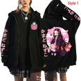 thumbnail image 3 of Sudadera con capucha de Kamado Nezuko para mujer, Jersey informal con cremallera y personalidad, abrigo de calle, sudadera de Anime de moda, otoño e invierno, nuevo, 3 of 5