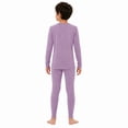 thumbnail image 2 of Woolcano Kids 100% Merino Wool Midweight Base Layer Set Unisex Thermal Underwear for Girls & Boys Ski Winter, 2 of 6