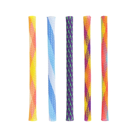 5 Pcs Colorful Elastic Spring Tube Cat Toys, Retractable Pet Play Tubes for Swatting and Chasing, Durable Claw Grinding and Chewing Toy Set