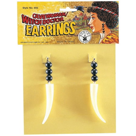 Caveman-Cavewoman Costume Clip On Earrings