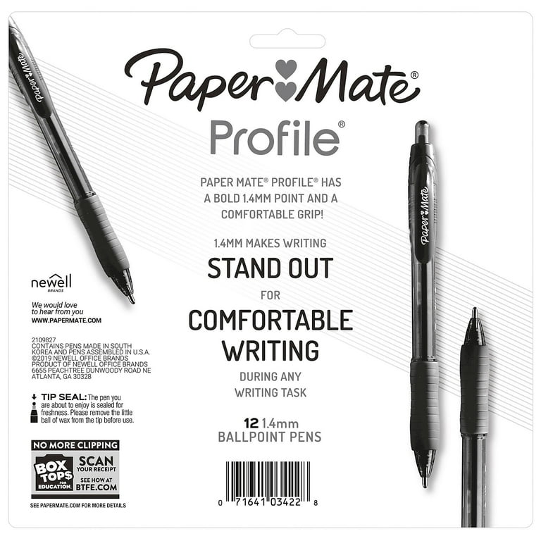 Paper Mate Profile Retractable Ballpoint Pens Bold (1.4 mm) Blue