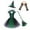 Green, variant on Vividxx Girls Dress Halloween Witch For Kids Toddler Witch Dress Party Dress For Halloween Carnival And Long Skirt For Dress Up 6-7 Years