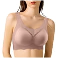 thumbnail image 2 of Women Solid Maternity Open Button Breastfeeding Bra Pulls Up Sag Feeding Comfort Thin, 48, Pink, 2 of 4