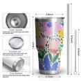 thumbnail image 6 of 30oz Pioneer Flower Tumblers Stainless Steel Tumbler with Lid and Straw,Vacuum Insulated Double Wall Travel Tumbler Cups Mug with Cleaning Brush for Coffee,Tea, 6 of 6