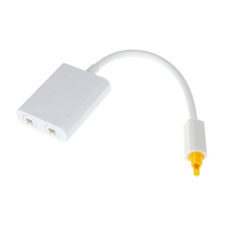 

NUOLUX 1x2 Digital Optical Audio Splitter One Input to Two Outputs Audio Adapter (White)