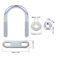 thumbnail image 3 of Unique Bargains 27mm Inner Width 53mm Length Round U-Bolt Steel M6 8 Sets, 3 of 4