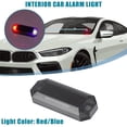 thumbnail image 2 of Unique Bargains Car Alarm Light Solar Power InteriorLED Car Anti Theft with USB Port Light Red/Blue Shell Black, 2 of 8