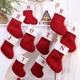 thumbnail image 2 of Calcetines de punto con colgante de Navidad, calcetín con alfabeto de A-Z, decoración para fiesta en casa, suministros de regalos de Noel, 1 unidad, 2023, 2 of 4