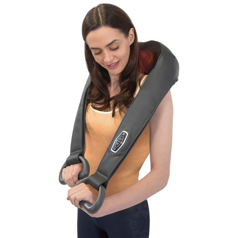 truMedic Instashiatsu Shoulder and Neck Massager with Hand Holder Gap  Comfortable for Adjust Both Males and Females 