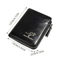 thumbnail image 3 of VSFAOV Men Wallet Zipper Leather Purs, Kangaroo Wallets, PU Stylish Soft Simple Design RFID Protected Wallet C, 3 of 7