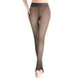 thumbnail image 1 of Gibobby Mallas Afelpadas Color Las mujeres usan leggings permeables a la más pantalones de terciopelo con L desnuda y pantimedias gruesas (Café, L), 1 of 4