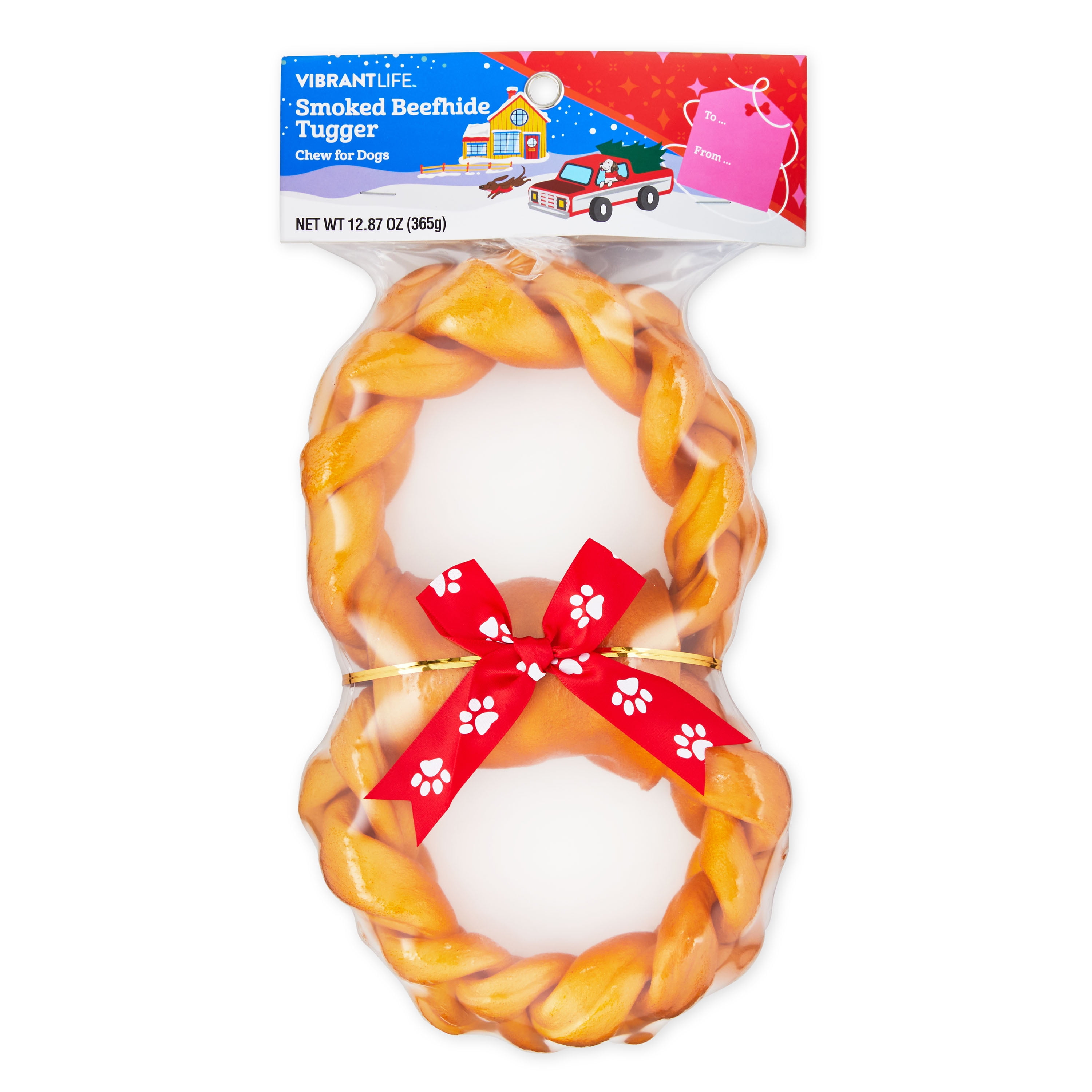 Vibrant Life Smoked Rawhide Tugger, Holiday Treat for Dogs, 12.87 oz