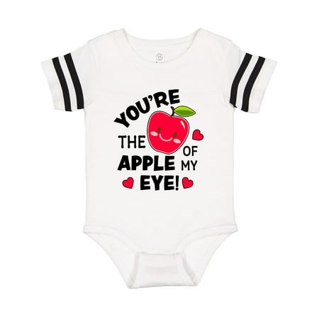 

Inktastic Youre The Apple of My Eye Valentine Pun with Cute Apple Gift Baby Boy or Baby Girl Bodysuit